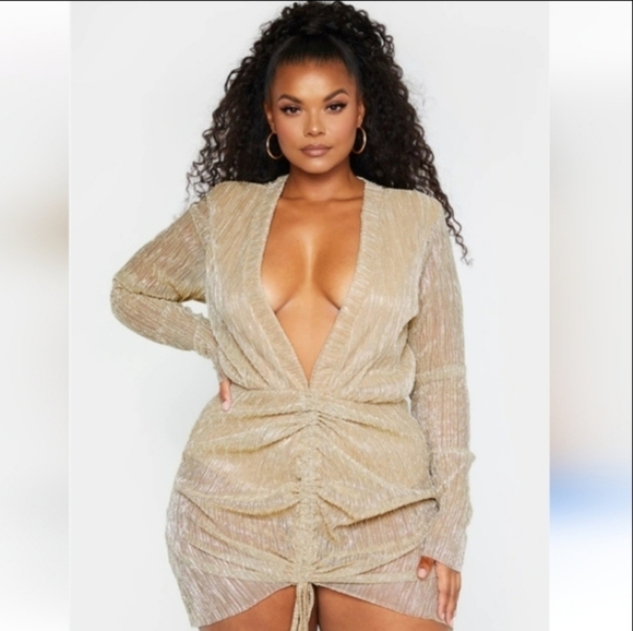 PrettyLittleThing Dresses & Skirts - PrettyLittleThing Gold Dress